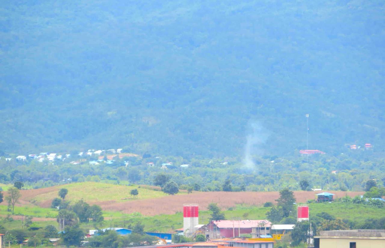 克伦邦妙瓦底泰昌园区附近的（KNLA）营地遭猛烈炮火攻击-缅北警务报道