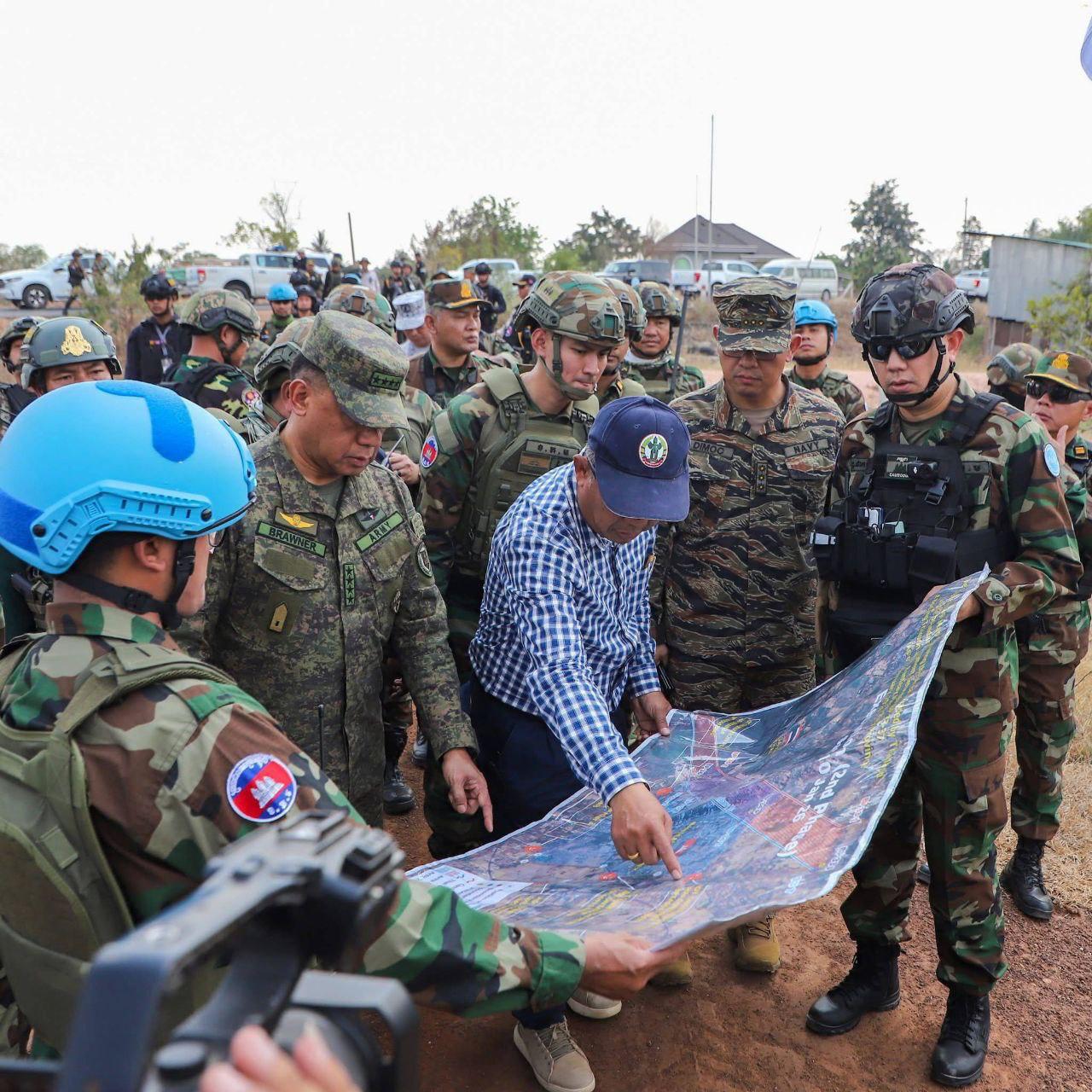 2月13号 菲律宾军队抵达泰军基地，占领柬埔寨班迭棉吉省的地理位置。
