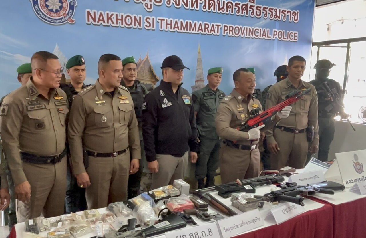 泰国警方重拳出击！端掉南部大型涉武涉毒犯罪网络 缴获军火毒品逮捕四人