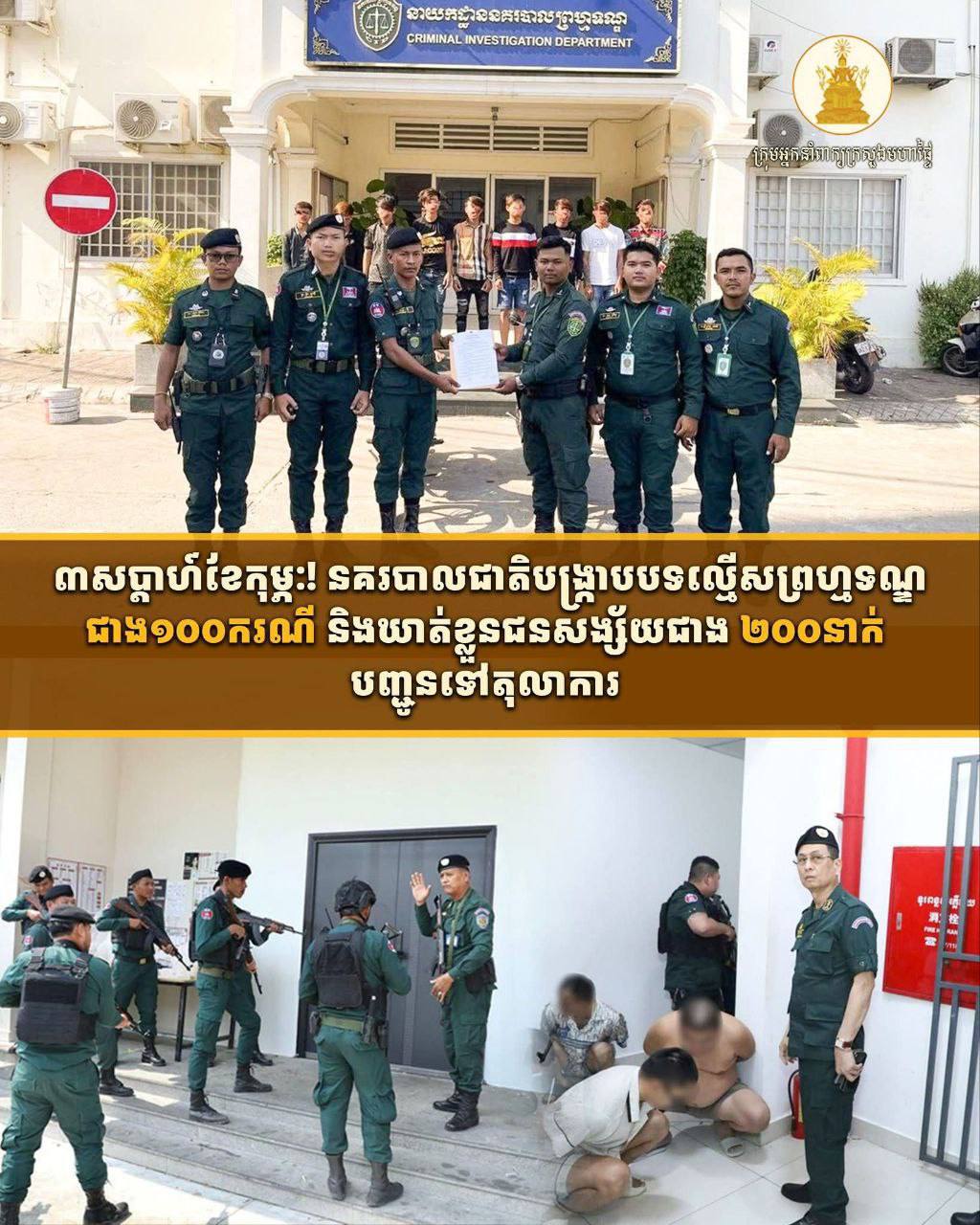 2月份3周内！国家警察破获刑事案件157起，抓获嫌疑人211名并移送法院-缅北警务报道